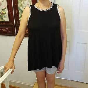 NEW-Embroidered Top No Sleeve